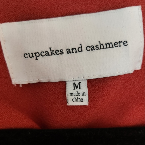 Cupcakes & Cashmere Open Front Blazer Burnt Orange NWOT Size Medium - Picture 2 of 3